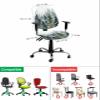 AMZRicher Christmas Office Chair Cover Stretchable Computer Chair Seat Cover Backrest Slipcovers, Stretchable Rotating Desk Chair Seat Cushion Split Protectors Forest Winter Pine Tree Snowflake Green view 4