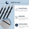 Sopito Sheet Straps, Adjustable Elastic Bed Sheet Holder, 8pcs Black view 3