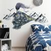 Ink Train Car Wall Stickers, 3D Wall Decals, Self Adhesive Removable, Art Decal Mural Wallpaper Decor, Kids Boy Room Bedroom Playroom (Ink Train) view 1