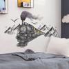 Ink Train Car Wall Stickers, 3D Wall Decals, Self Adhesive Removable, Art Decal Mural Wallpaper Decor, Kids Boy Room Bedroom Playroom (Ink Train) view 3