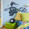 Ink Train Car Wall Stickers, 3D Wall Decals, Self Adhesive Removable, Art Decal Mural Wallpaper Decor, Kids Boy Room Bedroom Playroom (Ink Train) view 4