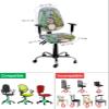 AMZRicher Christmas Office Chair Cover Stretchable Computer Chair Seat Cover Backrest Slipcovers, Stretchable Rotating Desk Chair Seat Cushion Split Protectors Vintage Rustic Blue Penguin Pine Tree view 4