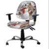 AMZRicher Christmas Office Chair Cover Stretchable Computer Chair Seat Cover Backrest Slipcovers, Stretchable Rotating Desk Chair Seat Cushion Split Protectors Farmhouse Elk Snowman Snowy Deer view 1