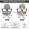 AMZRicher Christmas Office Chair Cover Stretchable Computer Chair Seat Cover Backrest Slipcovers, Stretchable Rotating Desk Chair Seat Cushion Split Protectors Farmhouse Elk Snowman Snowy Deer view 2