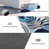 Super Absorbent Bath Mat Diatomaceous Earth Mats,Quick Dry Non-slip Shower Mat Leaves Lines and Blue Color Block Diatomite Stone Floor Rug for Bathroom Bathtub,Modern Abstract Boho Minimalism,16x24in view 2