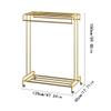 Coat Rack Freestanding Home Double Pole Hanger Floor Home Balcony Drying Clothes Pole Bedroom Coat Rack with Wheels Hanging Clothes Rack Hallway/Entrance Hanger Brackets ( Color : B , Size : 120*45*15 view 2