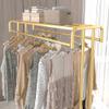 Coat Rack Freestanding Home Double Pole Hanger Floor Home Balcony Drying Clothes Pole Bedroom Coat Rack with Wheels Hanging Clothes Rack Hallway/Entrance Hanger Brackets ( Color : B , Size : 120*45*15 view 4
