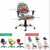 AMZRicher Christmas Office Chair Cover Stretchable Computer Chair Seat Cover Backrest Slipcovers, Stretchable Rotating Desk Chair Seat Cushion Split Protectors Red Truck Xmas Snowy Tree Lattice view 4