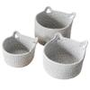 Gao Bao Long Basket Organizers,Storage Basket,Woven Basket,100% Cotton Rope,Small Cute Cat Look for DecorStorage Baskets for Kitchen & Living,Pantry,Bathroom,Bedroom,Set of 3 (Pastel cat) view 1