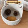 Gao Bao Long Basket Organizers,Storage Basket,Woven Basket,100% Cotton Rope,Small Cute Cat Look for DecorStorage Baskets for Kitchen & Living,Pantry,Bathroom,Bedroom,Set of 3 (Pastel cat) view 4