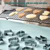 12Pcs Christmas Cookie Cutters, Cake Moulds with Storage Rings, Stainless Steel Cookie Cutters for Christmas Party Holiday view 4