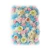 6 Pcs Flower Wall Panel 60cm X 40cm Faux Roses Artificial Flower Floral Backdrop, Flower Wall Backdrop for Party Wedding Bridal Shower Baby Shower Christmas Home Decoration A view 1