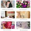 6 Pcs Flower Wall Panel 60cm X 40cm Faux Roses Artificial Flower Floral Backdrop, Flower Wall Backdrop for Party Wedding Bridal Shower Baby Shower Christmas Home Decoration A view 2
