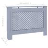 loibinfen Anthracite Radiator Cover Heating Cabinet Shelf, MDF Heating Cover Cabinet, Home and Office Heater Heating Side Stand Radiator Cover Cabinet Shelf, Cross Design, 44.1"x7.5"x32.1" -AA view 2