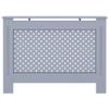 loibinfen Anthracite Radiator Cover Heating Cabinet Shelf, MDF Heating Cover Cabinet, Home and Office Heater Heating Side Stand Radiator Cover Cabinet Shelf, Cross Design, 44.1"x7.5"x32.1" -AA view 4