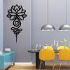 Cadeali Metal Lotus Flower Wall Art, Lotus Unalome Metal Wall Decor, Buddhist Decor, Unalome Wall Art, Zen Meditation Sign, Spiritual Artwork for Living Room, Yoga Studio (19"x35" | 47x90cm, White) view 3