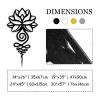 Cadeali Metal Lotus Flower Wall Art, Lotus Unalome Metal Wall Decor, Buddhist Decor, Unalome Wall Art, Zen Meditation Sign, Spiritual Artwork for Living Room, Yoga Studio (19"x35" | 47x90cm, White) view 4
