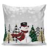 Victoroes Snowman Decorative Cozy Soft Velvet Luxury Throw Pillowcase Covers Gray Christmas Buffalo Plaid Tree Snowflake Xmas Square Zipper Cushion Case for Couch Auto Bedroom 20x20IN view 1