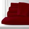 AHJ Beddings Luxurious 600 Thread Count Twin Size 8 Piece Bed in a Bag (with 500GSM Comforter, 19" Deep Pocket Sheet Set and Bedskirt) 100% Egyptian Cotton - Burgundy Solid view 3