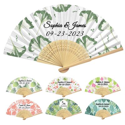 50pcs Personalized Paper Fans with Picture, Custom Paper Hand Fans for Party Decorate Gift, Custom Folding Fans for Wedding Favors Guests Bulk, Woman Fan Customize, Bridal Wedding Dancing Props Fans