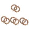 DECHOUS 4sets Curtain Accessories Wooden Curtain Hooks Drapery Hooks for Window Treatments 2pcs*4 view 1