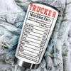 MEDROC Miracle Worker Nutrition Facts Trucker Tumbler Stainless Steel 20oz, Funny Gifts Bulks For Office Women Men Work Friend Coworker, Driking Coffee Cup For Birthday Christmas view 3