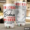 MEDROC Miracle Worker Nutrition Facts Trucker Tumbler Stainless Steel 20oz, Funny Gifts Bulks For Office Women Men Work Friend Coworker, Driking Coffee Cup For Birthday Christmas view 4