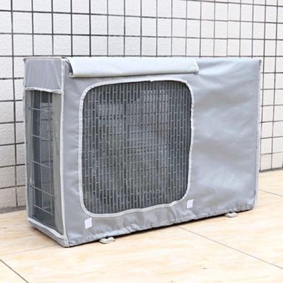 DAZULI Air Conditioner Covers for Outside Units, Heavy Duty 900d Oxford Cloth with Vent Mesh and Handle Ac Condensing Cover, Easy to Install Dust Proof Cover(Size:100x80x43cm,Color:Grey)