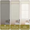 Moonice Cordless Roman Shades for Window Blackout, Natural Woven Fabric Privacy Room Darkening Blinds, Thermal Insulated Window Blind Treatment for Bedroom Living Room, Beige view 4