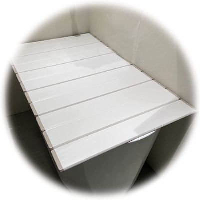 Bathtub Tray Folding Polypropylene Bathtub Cover, Heat-Resistant Dust-Proof Cover Bath Tub Tray Shutter Bath Lid, Insulation Board for Most Bathtubs, Bearing 10kg Multifunctional (Color : White, Siz
