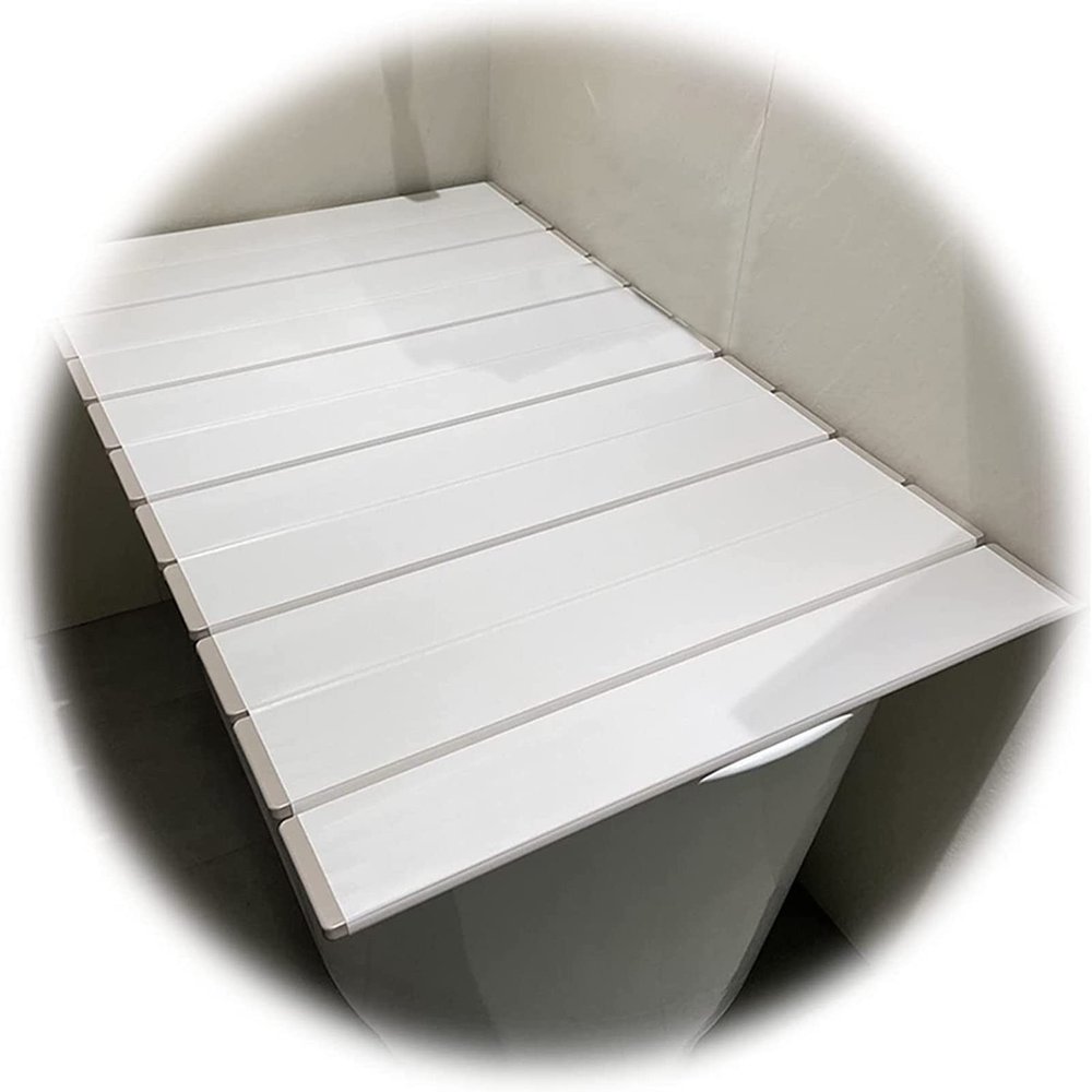 Bathtub Tray Folding Polypropylene Bathtub Cover, Heat-Resistant Dust-Proof Cover Bath Tub Tray Shutter Bath Lid, Insulation Board for Most Bathtubs, Bearing 10kg Multifunctional (Color : White, Siz