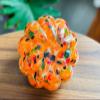 DECRZPB Coloured Glaze Art Pumpkin Glass Figurine Handmade Blown Glass Paperweights Gift for Birthday Home Decor Table Ornament view 4