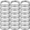 120 Pcs Wide Mouth Mason Jar Canning Rings, Replacement Rings or Tops Durable & Rustproof Tinplate Metal Bands/Rings for Mason Jar (Silver/87 MM) view 1