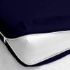 RMS BEDDING Zipper Fitted Sheet Made of 100% Egyptian Cotton Fabric Super Soft- Full Size Upto 12 Inch Deep Pocket- Navy Blue Color view 1