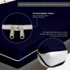 RMS BEDDING Zipper Fitted Sheet Made of 100% Egyptian Cotton Fabric Super Soft- Full Size Upto 12 Inch Deep Pocket- Navy Blue Color view 4