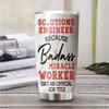 MEDROC Miracle Worker Nutrition Facts Solutions Engineer Tumbler Stainless Steel 20oz, Funny Gifts Bulks For Office Women Men Work Friend Coworker, Driking Coffee Cup For Birthday Christmas view 2