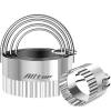 ALLTOP 5 Piece Round Biscuit Cutters with Handle, Stainless Steel Circle Cookie Cutter with Fluted Edge, Professional Baking Essential Tool for Pastry,Scone,Donut view 1