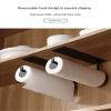 TENWEL Kitchen Paper Towel Rack Non-Drilling Wall-Mounted Kitchen Paper Towel Holder, Cabinet Hanger, Roll Paper Holder, Hanging Roll Holder view 4