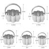ALLTOP Scalloped Biscuit Cutters with Handle, Stainless Steel Cookie Cutter, Professional Baking Essential Tool for Pastry, Scone, Donut-Flower Shaped view 3