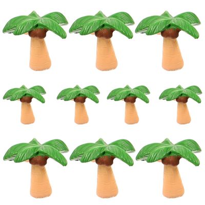 SAFIGLE Miniature Coconuts Tree Models 10 Pieces Resin Palm Trees Decor for Dollhouse Tropical Beach Scene Landscape Accessories 1.18 Inch