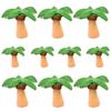 SAFIGLE Miniature Coconuts Tree Models 10 Pieces Resin Palm Trees Decor for Dollhouse Tropical Beach Scene Landscape Accessories 1.18 Inch view 1