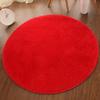 UEAUY Plush Round Rug Soft Indoor Modern Area Rugs Yoga Mat for Children Bedroom Home Decor Nursery Red 6.6 Feet view 1