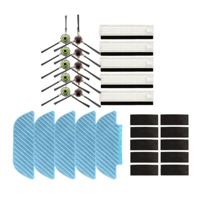 ZeAda Vacuum Cleaner Hepa Filter Side Brush Mop Cloth Paster,Compatible for Ecovacs Deebot OZMO Slim 10 Robot Vacuum Cleaner Parts Replacement (Color : 3 Set)