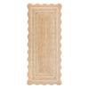 Weaving Village Wave Scalloped Natural Jute Runner, Off White (2'6"x6'): Boho Farmhouse Entryway Scallop Rug view 1