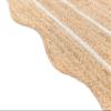 Weaving Village Wave Scalloped Natural Jute Runner, Off White (2'6"x6'): Boho Farmhouse Entryway Scallop Rug view 3