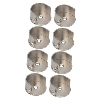 8 Pcs Roman Pole Wall Bracket U Shaped Rod Socket Home Decor Rod end Support Curtain Accessories no Screw Curtain Rod Brackets Ceiling Mount Curtain Rod Iron Decorative Frame Metal