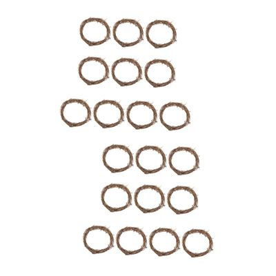 DECHOUS 20pcs Rattan Wreath Frames for Crafts Decorative Wreath Accessories Natural Material for Creative Holiday Decorations Shape for Seasonal Projects