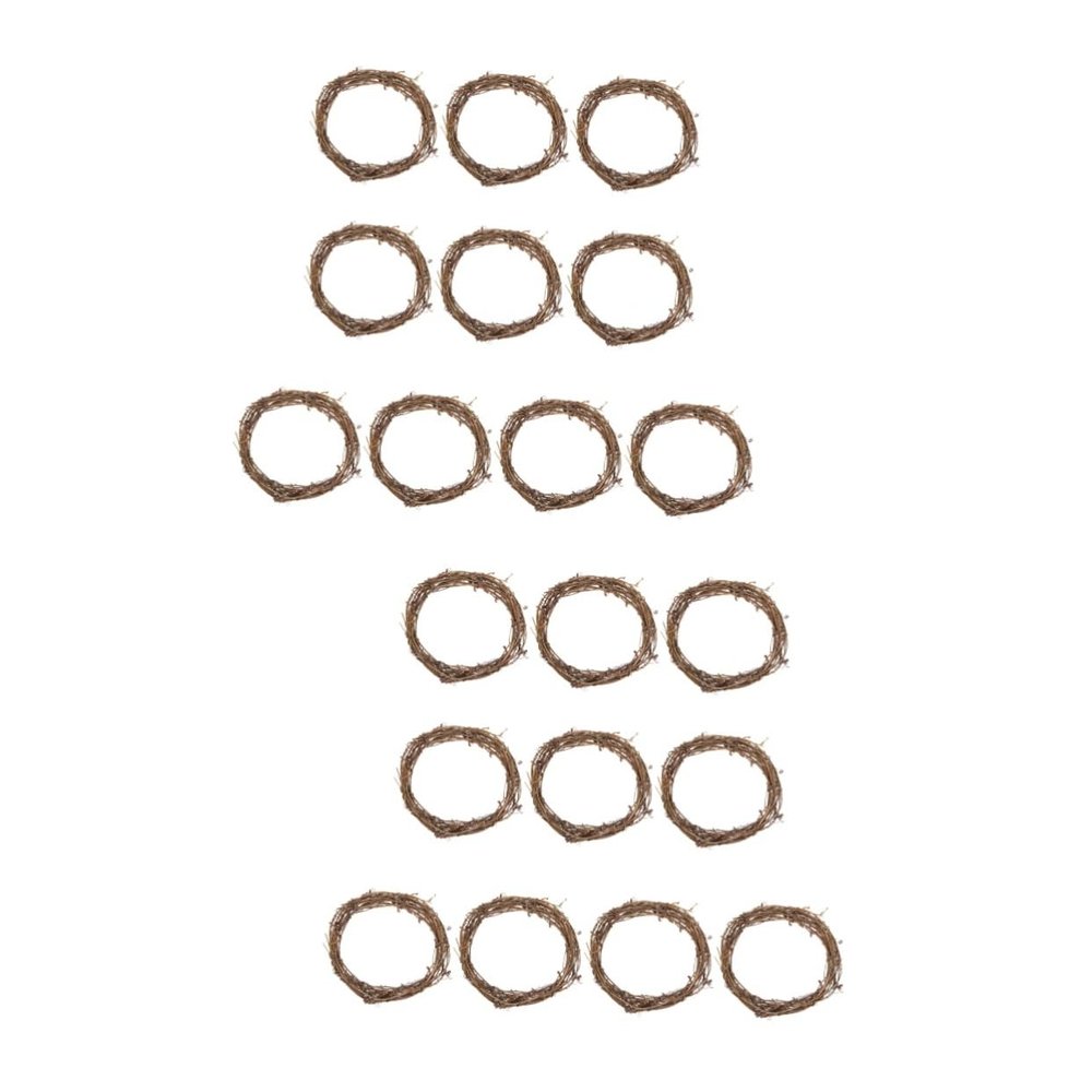 DECHOUS 20pcs Rattan Wreath Frames for Crafts Decorative Wreath Accessories Natural Material for Creative Holiday Decorations Shape for Seasonal Projects