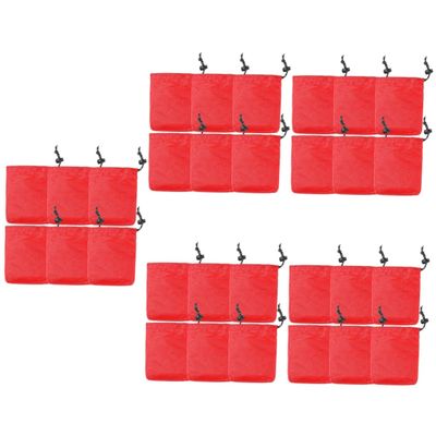INOOMP 30pcs Drawstring Bags for Small Sundries Storage Camping Organizers for Jewelry Crafts Travel Red Outdoor Pouches