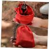 INOOMP 30pcs Drawstring Bags for Small Sundries Storage Camping Organizers for Jewelry Crafts Travel Red Outdoor Pouches view 4